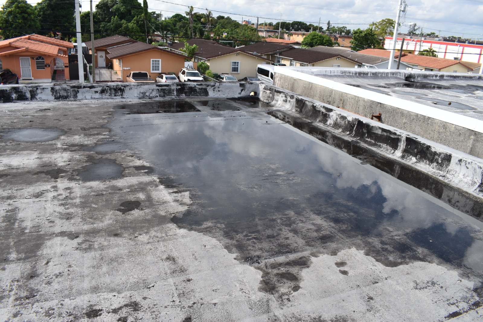 old and deteriorated membrane